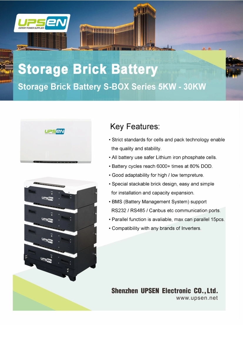 New LiFePO4 Battery 10kwh 20kwh 30kwh 40kwh Solar System Home Power Storage Brick Battery 20 Kwh Solar Battery Backup