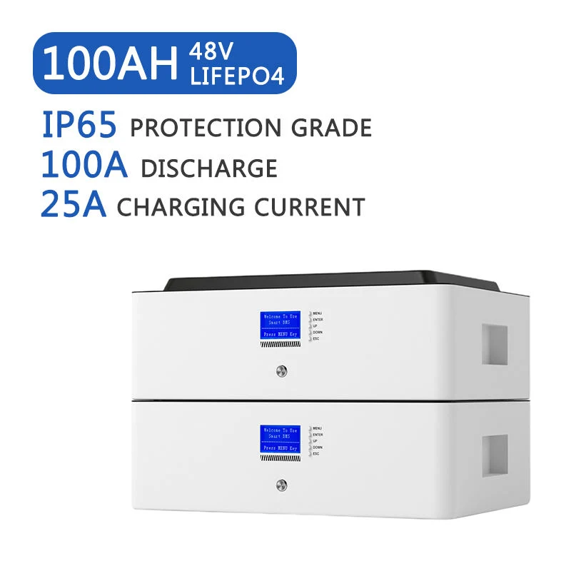 Solar Power Storage Battery 51.2V LiFePO4 Lithium Ion Brick Battery with LED Indicator 51.2V 150ah Lithium Battery for Home