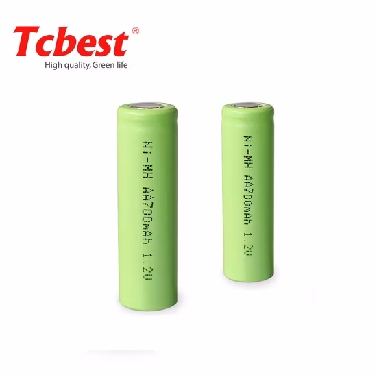 Fabricante CE, RoHS Certificado Deep Cycle 1.2V Ni-MH AA Hr6 700mAh Ni-MH RC Car Toy Batería AA Batería recargable para cámara