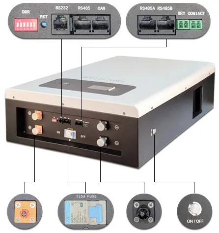 Gabinete Batería solar Ess-48 100ah 200ah Batería de litio BMS incorporada Batería solar Sistema de almacenamiento de energía para el hogar Batería de almacenamiento